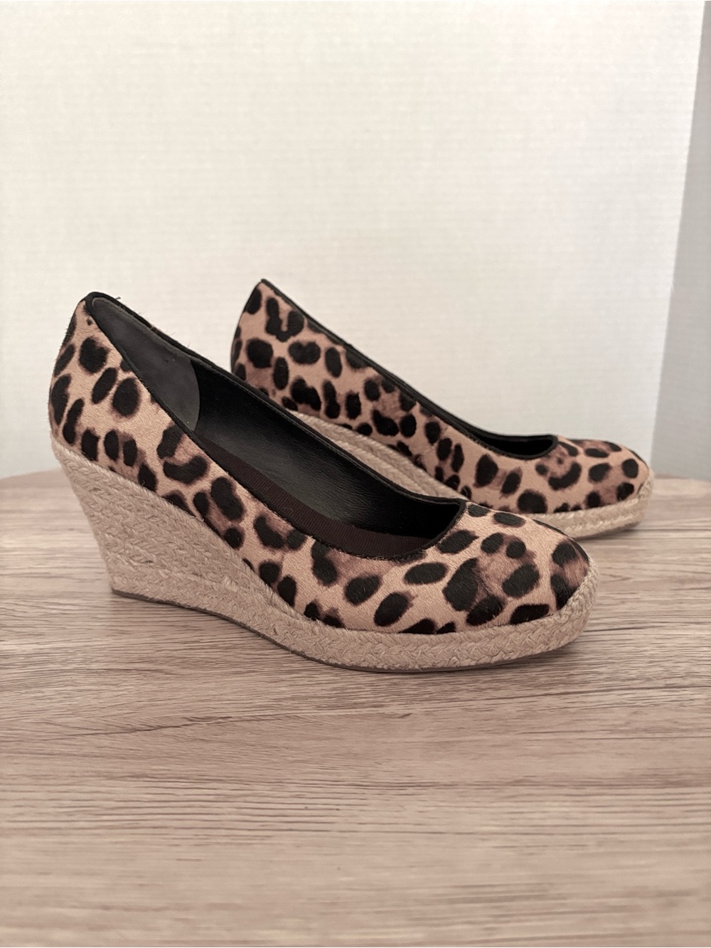 J.Crew Leopard Print Espadrille Wedge Pumps - Women Sz 6.5
